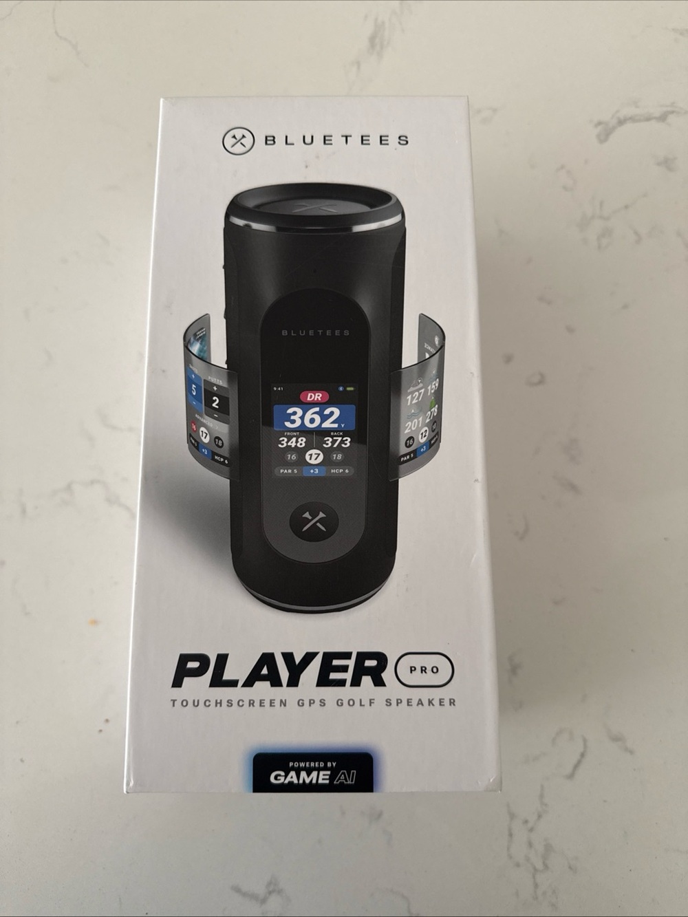 Blue Tees 2026 GPS Golf Player Pro Magnetic Wireless Bluetooth Speaker Black NEW